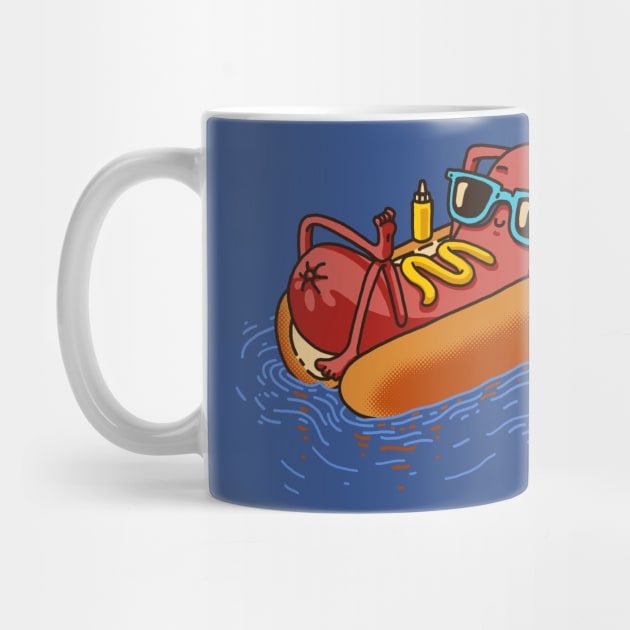 Hot Dog Summer Vacation Swimming Pool by vo_maria